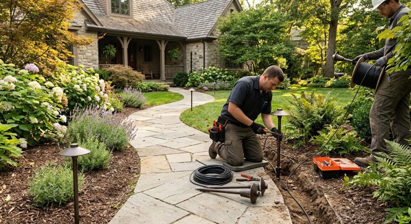Limestone Walkway Installation